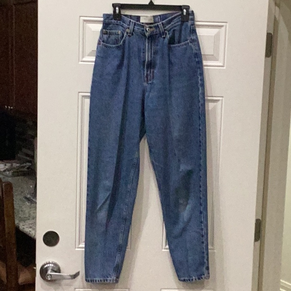Preowned Women’s GAP Reverse Fit Jeans Blue Denim Size 10 Regular (Item#P015)